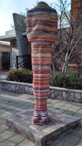 Mummy made of colored bricks